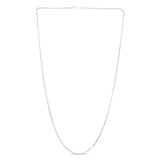 14K White Gold 1.8mm Square Wheat 18 Chain with Lobster Lock