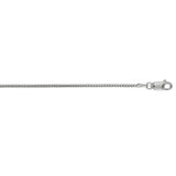 14K White Gold 1.6mm Franco 18 Chain with Lobster Lock