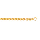 14K Yellow Gold 24 4.4mm Semi-Solid Square Franco Chain with Lobster Lock