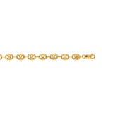 14K Yellow Gold 11mm Lite Puffed Mariner 20 Chain with Lobster Lock