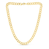 14K Yellow Gold 12.18mm Comfort Curb 8.75 Chain Bracelet with Lobster Lock
