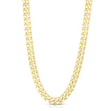 14K Yellow Gold 24 11.1mm Semi-Solid Classic Miami Cuban Chain with Box Lock