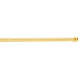 14K Yellow Gold 7.1mm Classic Miami Cuban 9 Bracelet with Box Lock