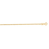 14K Yellow Gold 16 1.4mm Diamond Cut Royal Rope Chain with Spring Ring Clasp