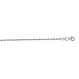 14K White Gold 1.8mm Diamond Cut Royal Rope 22 Chain with Lobster Lock
