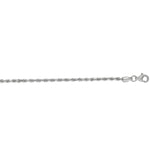 14K White Gold 2mm Diamond Cut Royal Rope 30 Chain with Lobster Lock