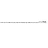 14K White Gold 1.5mm Lite Rope 20 Chain with Lobster Lock