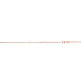 14K Rose Gold 1.2mm Double Extendable Cable 18 Chain (Jump Ring at 16 and 17 inch) with Lobster Lock