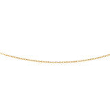 14K Yellow Gold 2.5mm Textured Cable 18 Chain with Lobster Lock