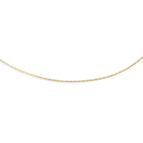 14K Yellow Gold 1.1mm Round Omega with Screw Back Lock