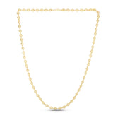 14K Yellow Gold 24 Puffed Mariner Chain