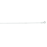 10K White Gold .5mm Diamond Cut Flat Cable 18 Chain with Spring Ring