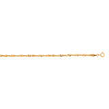 10K Yellow Gold 2.2mm Singapore 18 Chain with Spring Ring Clasp