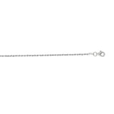10K White Gold 1.6mm Solid Diamond Cut Royal Rope 16 Chain with Lobster Lock