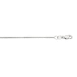 10K White Gold 1mm Gourmette 18 Chain with Lobster Lock