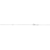 10K White Gold 0.87mm Extendable Diamond Cut Cable 18 Chain with Lobster Lock. Jump ring at 16 inches.