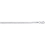 Sterling Silver 3mm Comfort Curb 16 Chain with Lobster Clasp