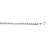 Sterling Silver 4.80mm Square Franco 22 Chain with Lobster Clasp