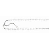Sterling Silver 1.5mm Adjustable Singapore 22 Chain with Lobster Clasp