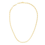 14K Yellow Gold 3.2mm Paperclip 20 Chain with Lobster Lock