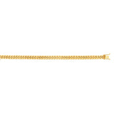 14K Yellow Gold 20 4.5mm Semi-Solid Miami Cuban Chain with Box Clasp