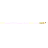 14K Yellow Gold 1.9mm 18 Round Cable Chain with Lobster Clasp