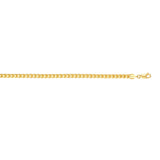 14K Yellow Gold 8.5 4.6mm Diamond Cut  Round Franco Chain with Lobster Clasp