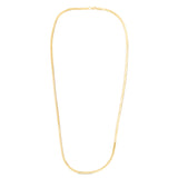 14K Yellow Gold 1.5mm Polished Beveled Herringbone 18 Chain Necklace with Lobster Clasp