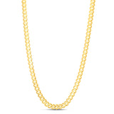 14K Yellow Gold 8mm High Polish Modern Lite Edge  22 Chain Necklace with Box (Both Side Push) Clasp.