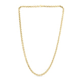 14K Yellow Gold 5mm Men's Fancy Box 22 Chain Necklace with Lobster Clasp.
