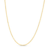 14K Yellow Gold 2.5mm Moon 20 Chain Necklace with Lobster Clasp