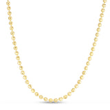14K Yellow Gold 3mm Moon 22 Chain Necklace with Lobster Clasp