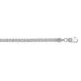 14K White Gold 3.3mm Fancy Ice 20 Chain Necklace with Lobster Clasp