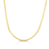 Silver (14k Yellow Gold Plated) 8 3.4mm Imperial Herringbone Chain Bracelet with Lobster Clasp.