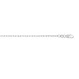 14K White Gold 1.3mm French Cable 24 Chain with Lobster Clasp