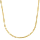14K Yellow Gold 4.1mm Light Gourmette (Baby Cuban) 18 Chain with Lobster Clasp