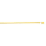 14K Yellow Gold 20 3.3mm Oval Snake Chain Necklace with Lobster Clasp.