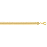 Sterling Silver (Yellow Gold Plated) 16 6.4mm Oval Snake Chain Necklace with Lobster Clasp.