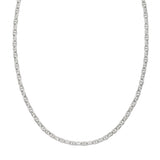 Sterling Silver 24 5.5mm Anchor Chain with Lobster Clasp. Item is rhodium plated.