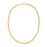 14K Yellow Gold 4.5mm 16 Polished Lite Oval Snake Chain Necklace with Lobster Clasp
