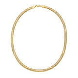 14K Yellow Gold 5.7mm 20 Polished Lite Oval Snake Chain Necklace with Lobster Clasp