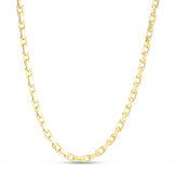 10K Yellow Gold 22 3.55mm French Cable Chain Necklace with Lobster Clasp