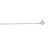 10K White Gold 0.68mm Diamond Cut Cable 18 Chain with Spring Ring Clasp