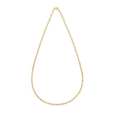 14K Tricolor Gold 16 2mm Pave Valentino Chain Necklace with Spring Ring Clasp