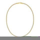 Silver with Gold Plating 16 Fancy Ice Chain with Pear Shaped Lobster Clasp