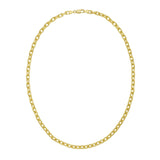 Silver with Gold Plating 22 5mm French Cable Chain with Lobster Clasp
