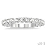 1/2 Ctw Lattice Round Cut Diamond Wedding Band in 14K White Gold