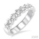 3/4 Ctw Round Cut Diamond Stack Band in 14K White Gold