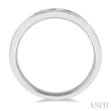 1 Ctw Channel Set 11 Stone Round Cut Diamond Wedding Band in 14K White Gold