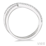 1/3 Ctw Double Spiral Open-End Round Cut Diamond Fashion Ring in 14K White Gold